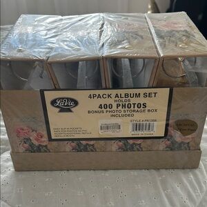 4-Pack Photo Album Set - Brown